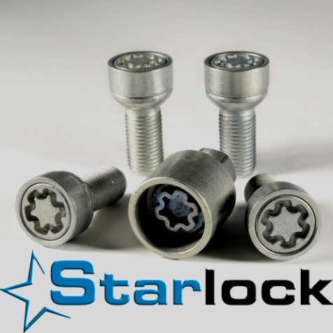 FARAD Starlock 1-AD1/E Star Lock 1CH Felgenschloss, Diebstahlsicherung für  Autos mit Mutter, 4 Stück mit 1 Schlüssel : : Auto & Motorrad